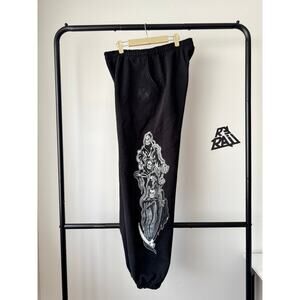 Warren Lotas Grim Reaper Graphic Sweatpants Black